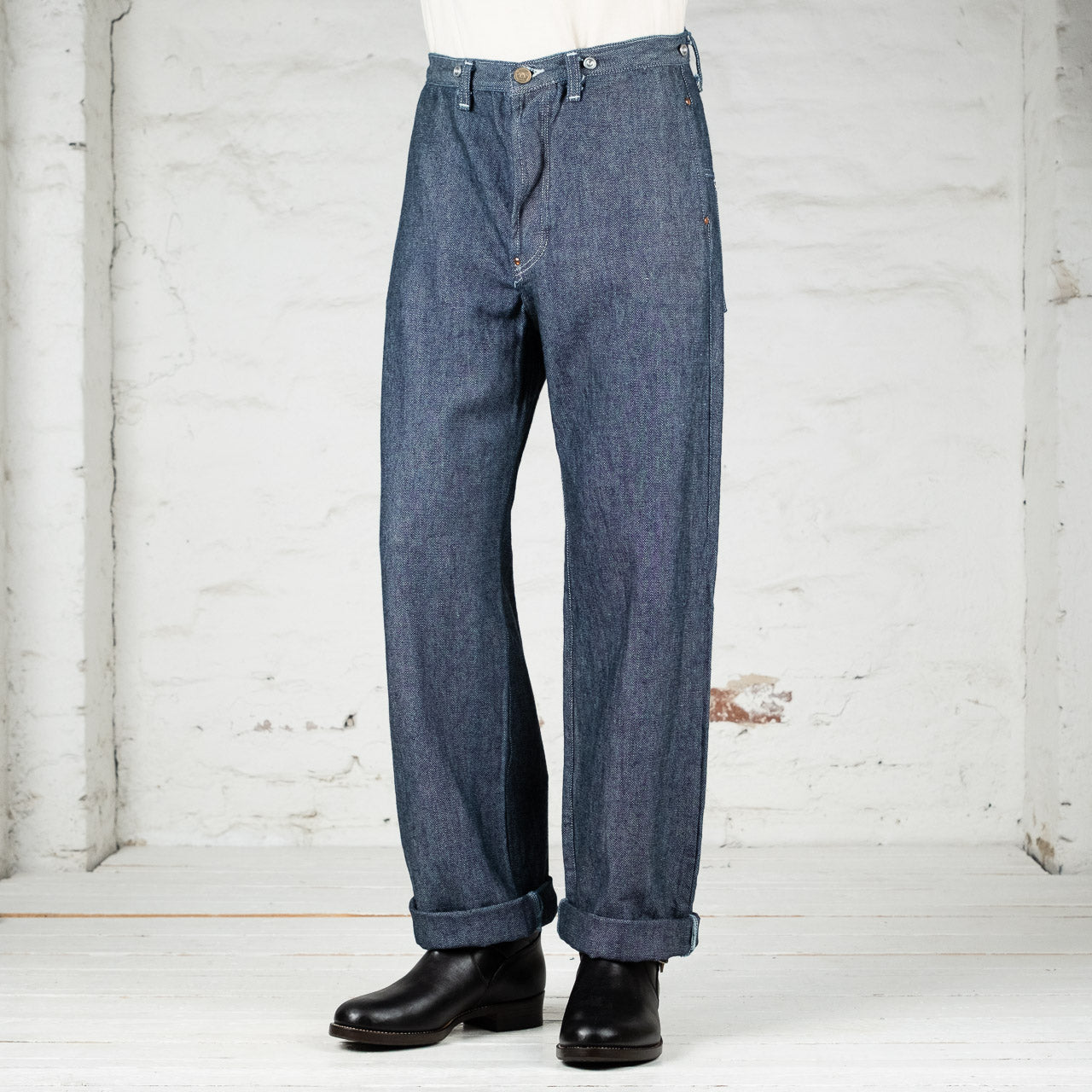 156 Split Back Jeans Indigo Birdseye Rinsed