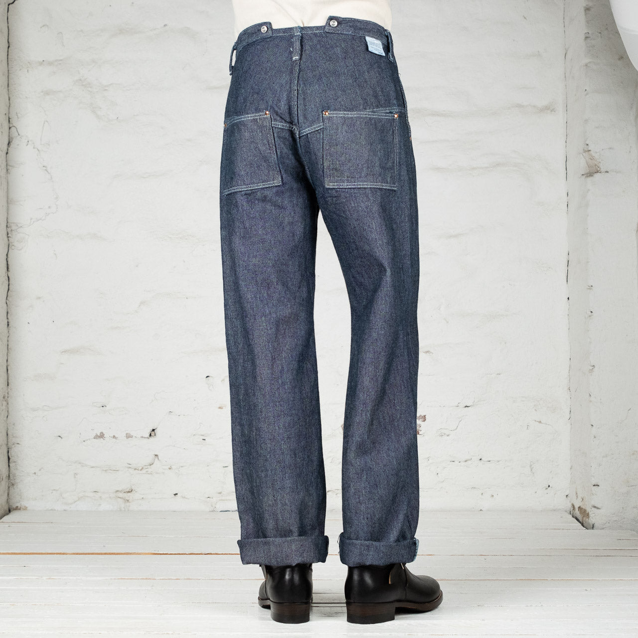 156 Split Back Jeans Indigo Birdseye Rinsed