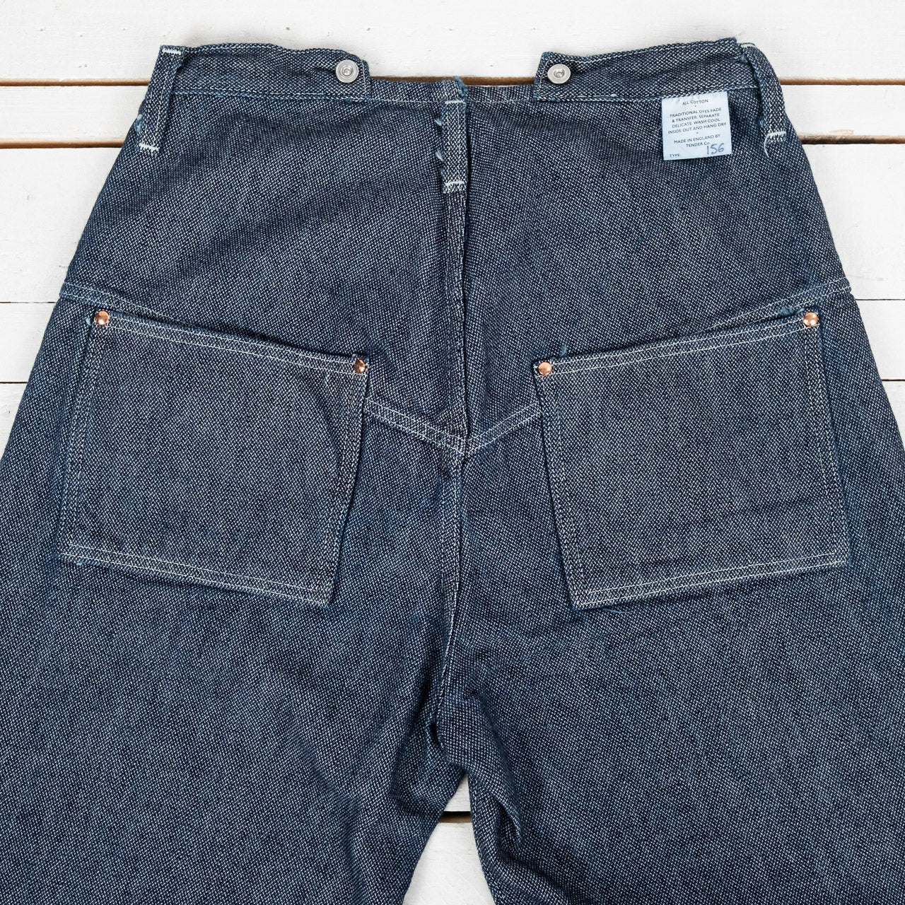 156 Split Back Jeans Indigo Birdseye Rinsed