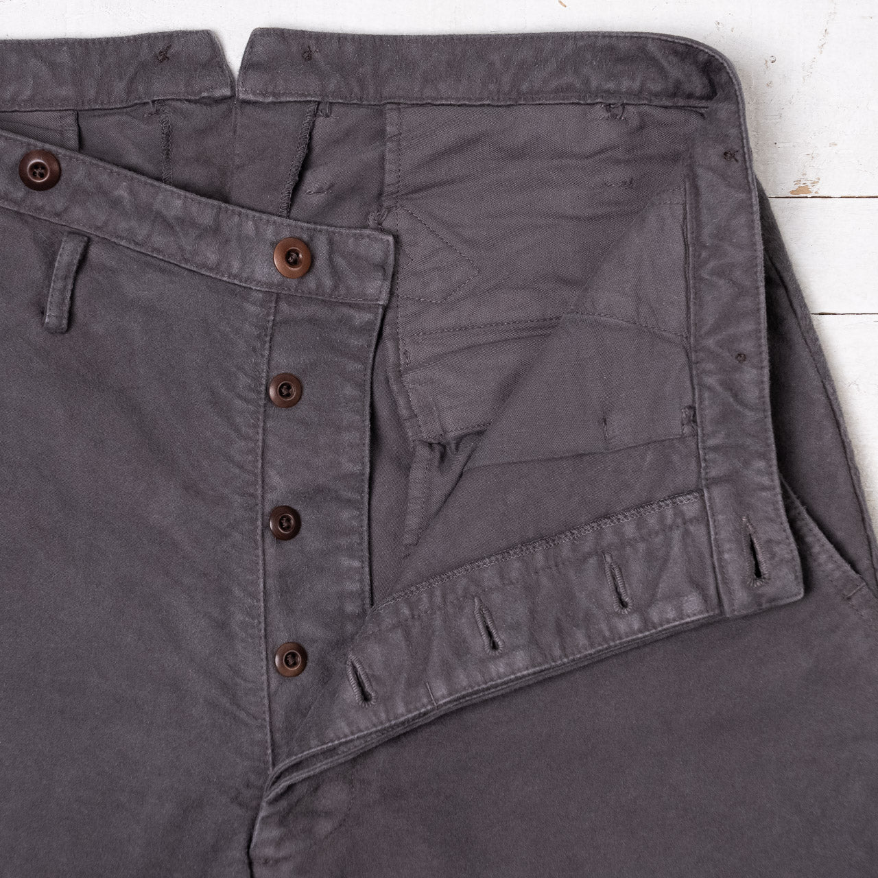 Moleskin Wide Pants Grey