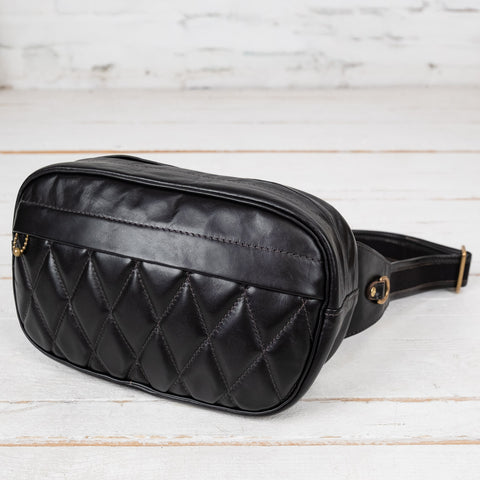 Buco Horsehide Shoulder Bag Schwarz