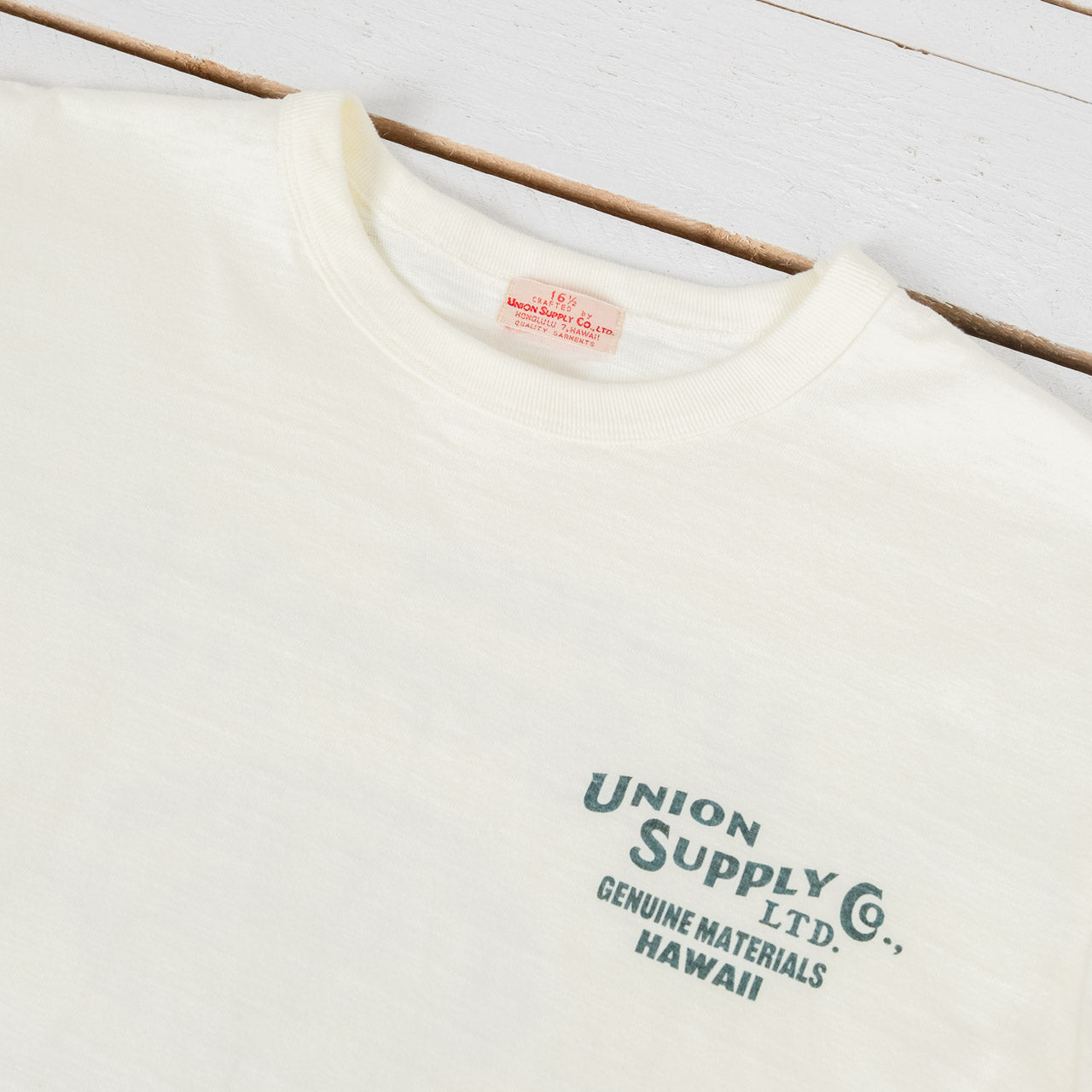 S/S Tee Union Supply Slub Weiß