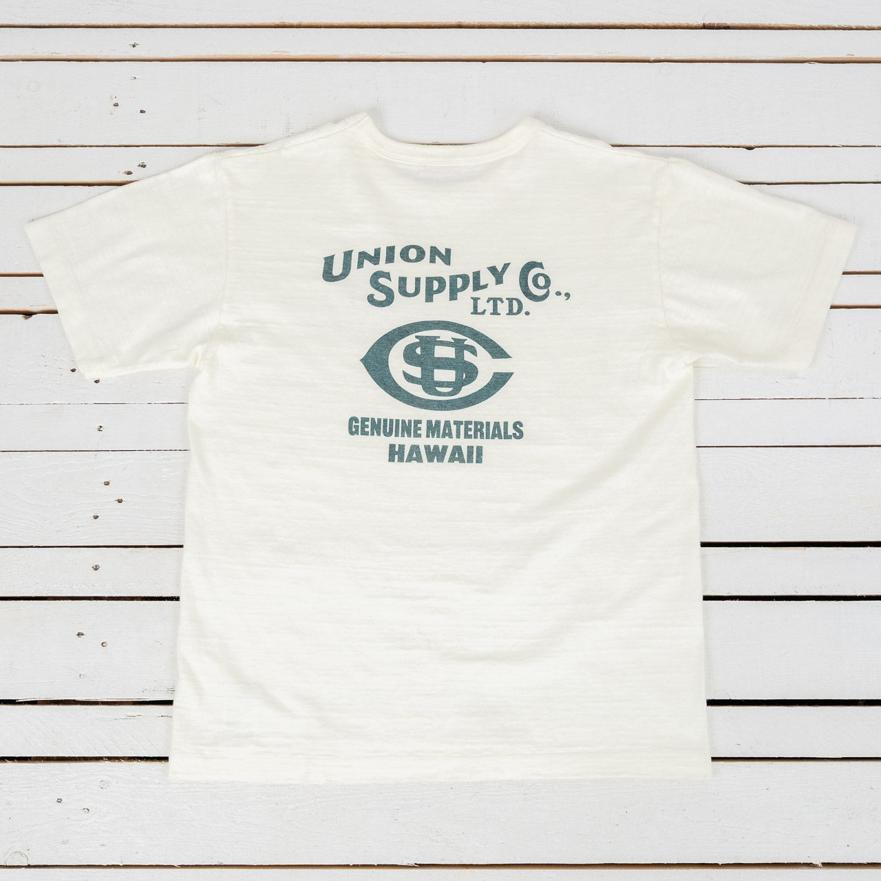 S/S Tee Union Supply Slub Weiß