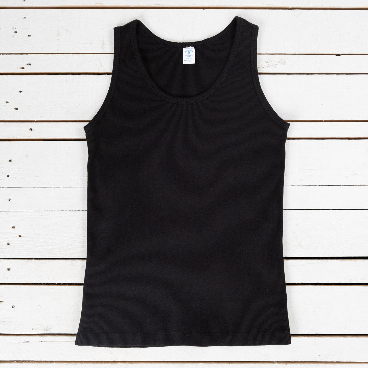 Rib Tank Top Schwarz