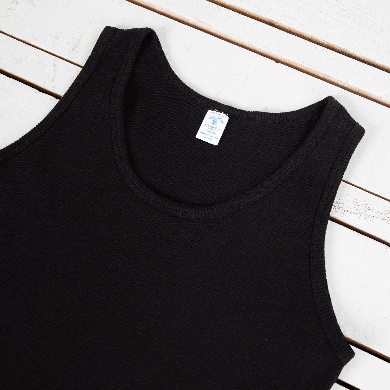 Rib Tank Top Schwarz