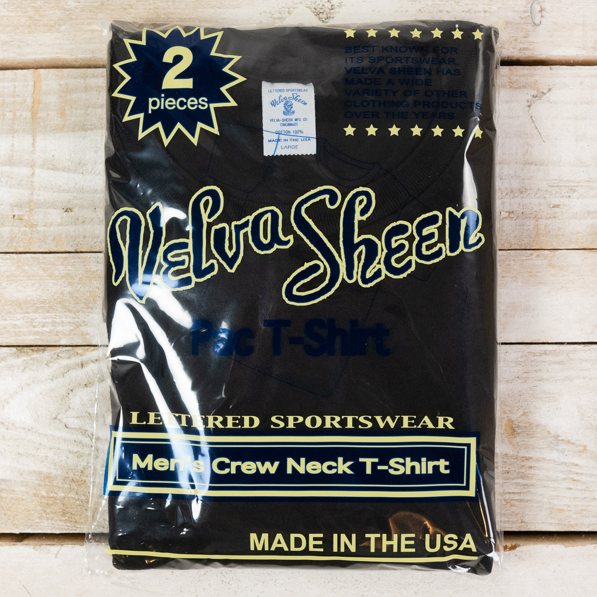 Velva Sheen 2Pack Heavy Crewneck T-Shirt Black