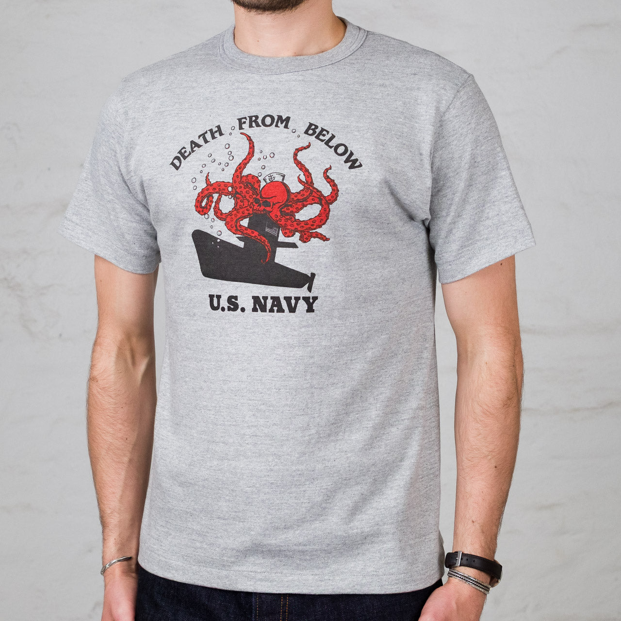 88/12 Crew Neck T-Shirt Death From Below Heather Grey