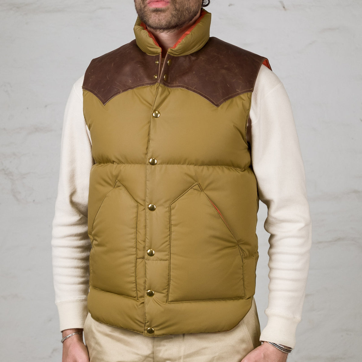 Rocky Mountain x Warehouse Nylon Down Vest Camel