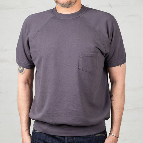 Short Sleeve Pocket Sweatshirt Navy