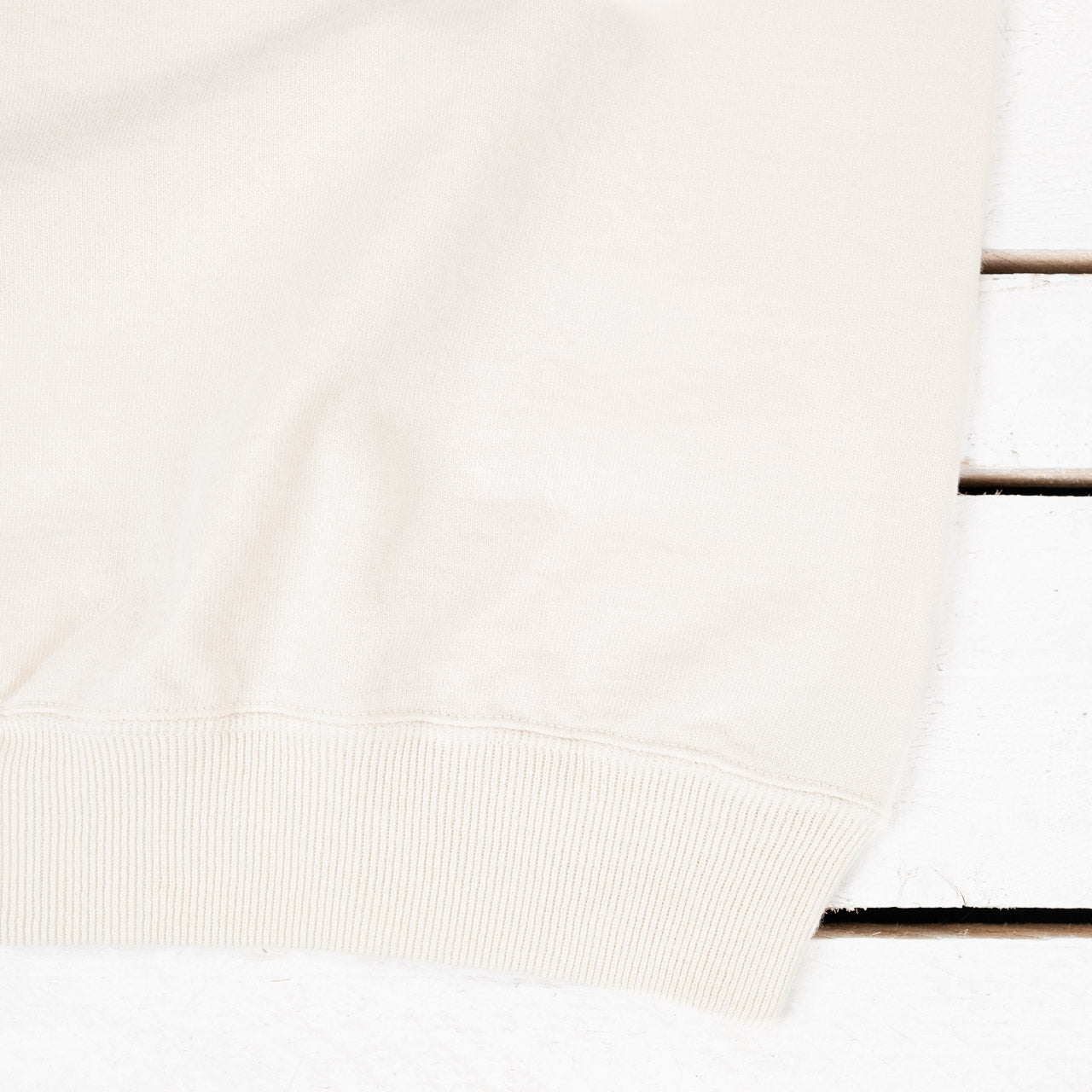 Short Sleeve Pocket Sweatshirt Cream