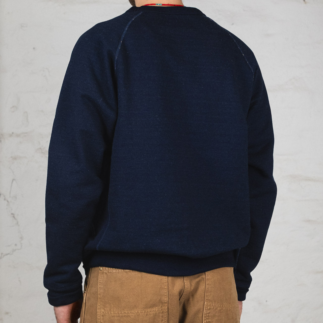 Crewneck Real Indigo Blanket Striped French Terry