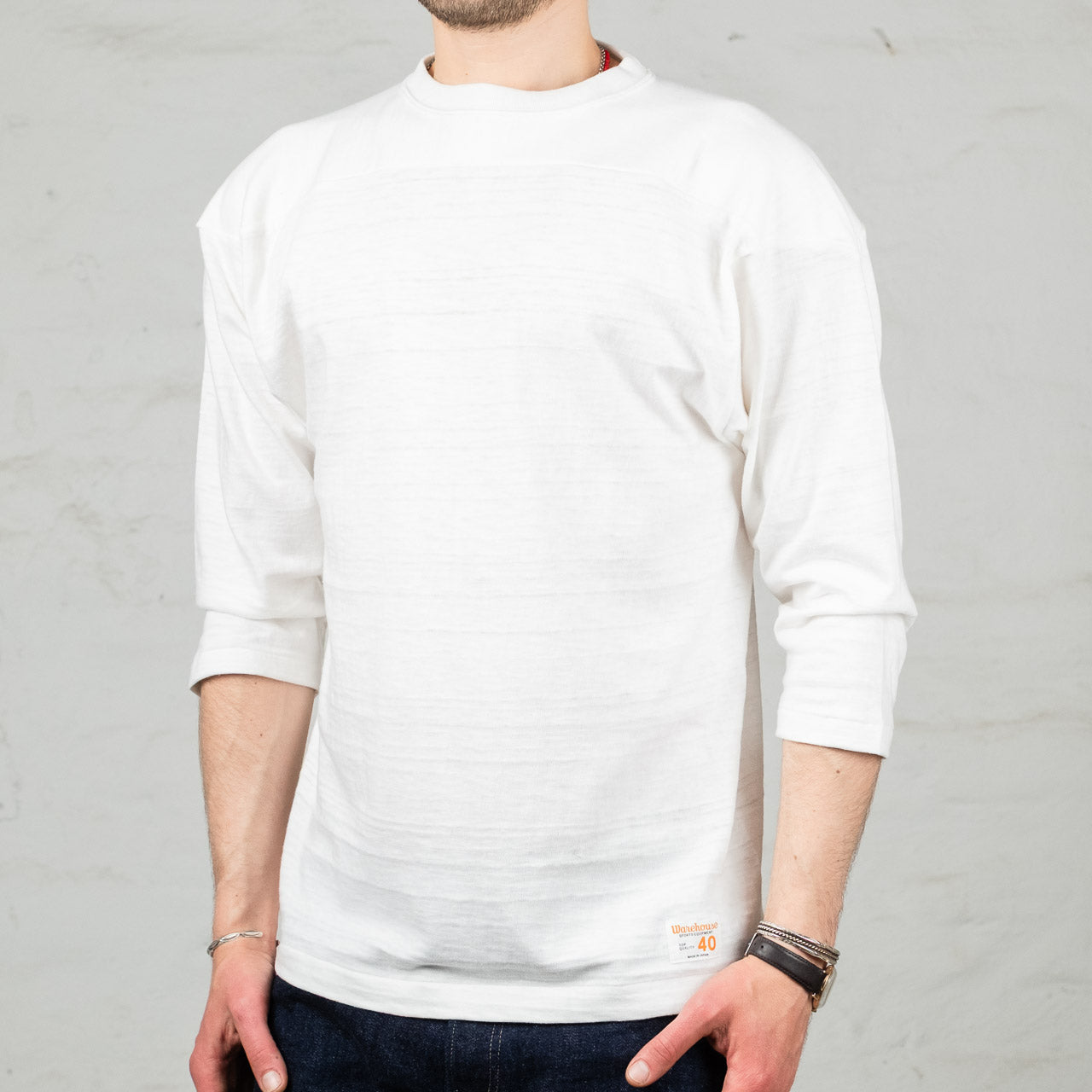 Three Quarter Football Tee Off-White