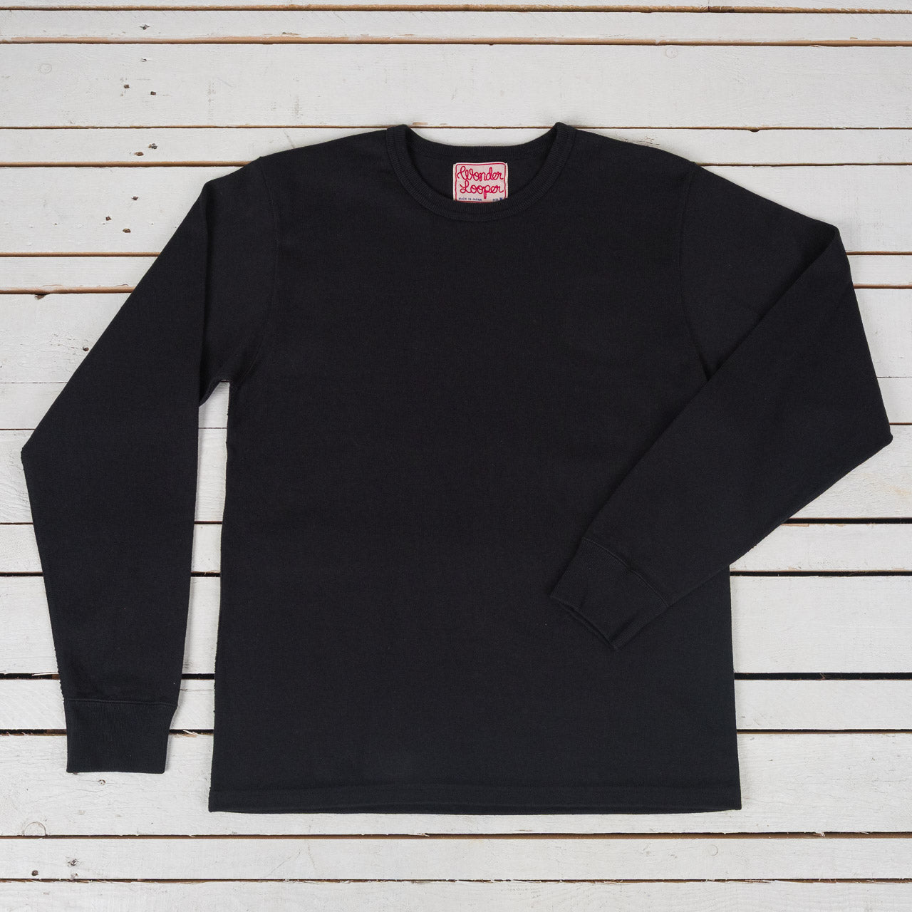 Double Heavyweight Long Sleeve T-Shirt Schwarz