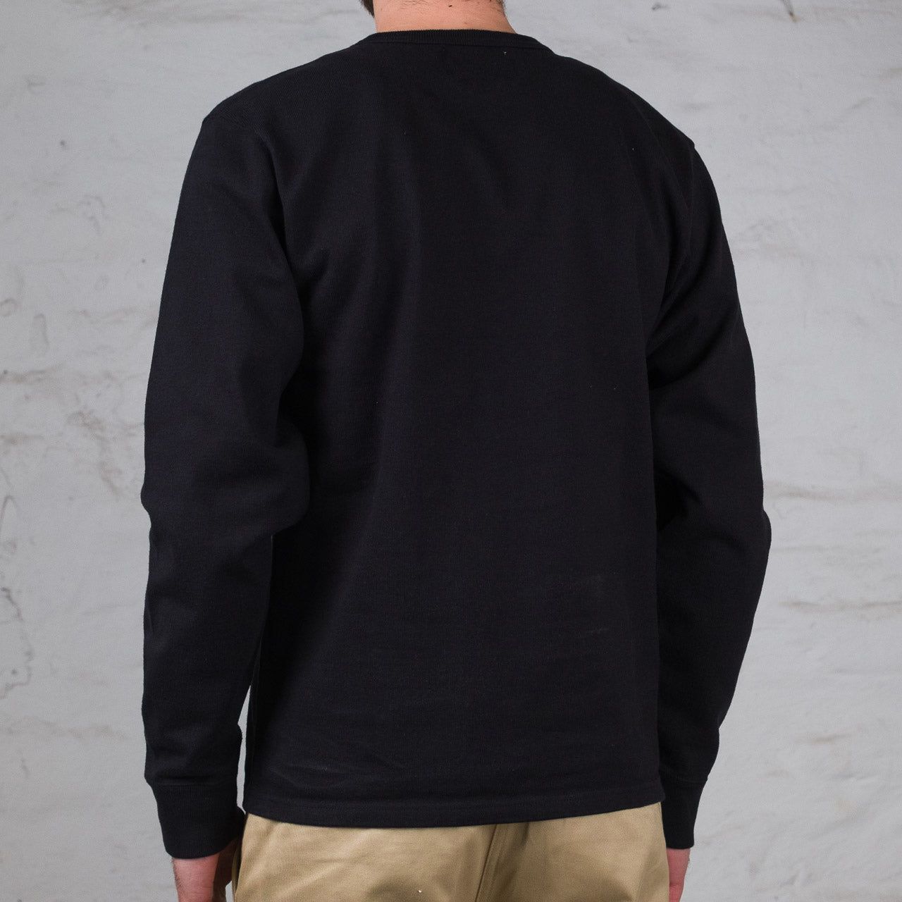 Double Heavyweight Long Sleeve T-Shirt Schwarz