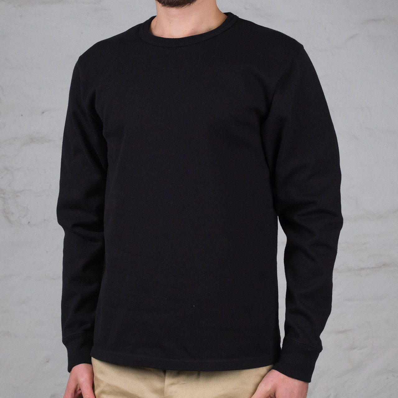 Double Heavyweight Long Sleeve T-Shirt Schwarz