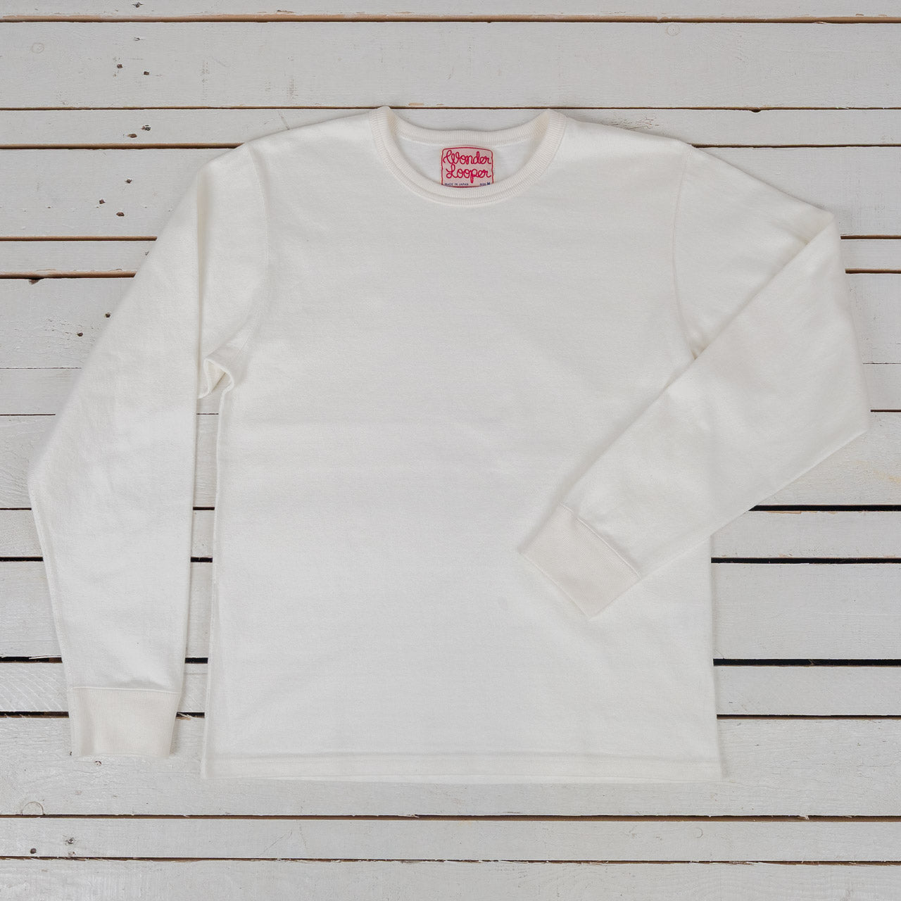 Double Heavyweight Long Sleeve T-Shirt Weiß
