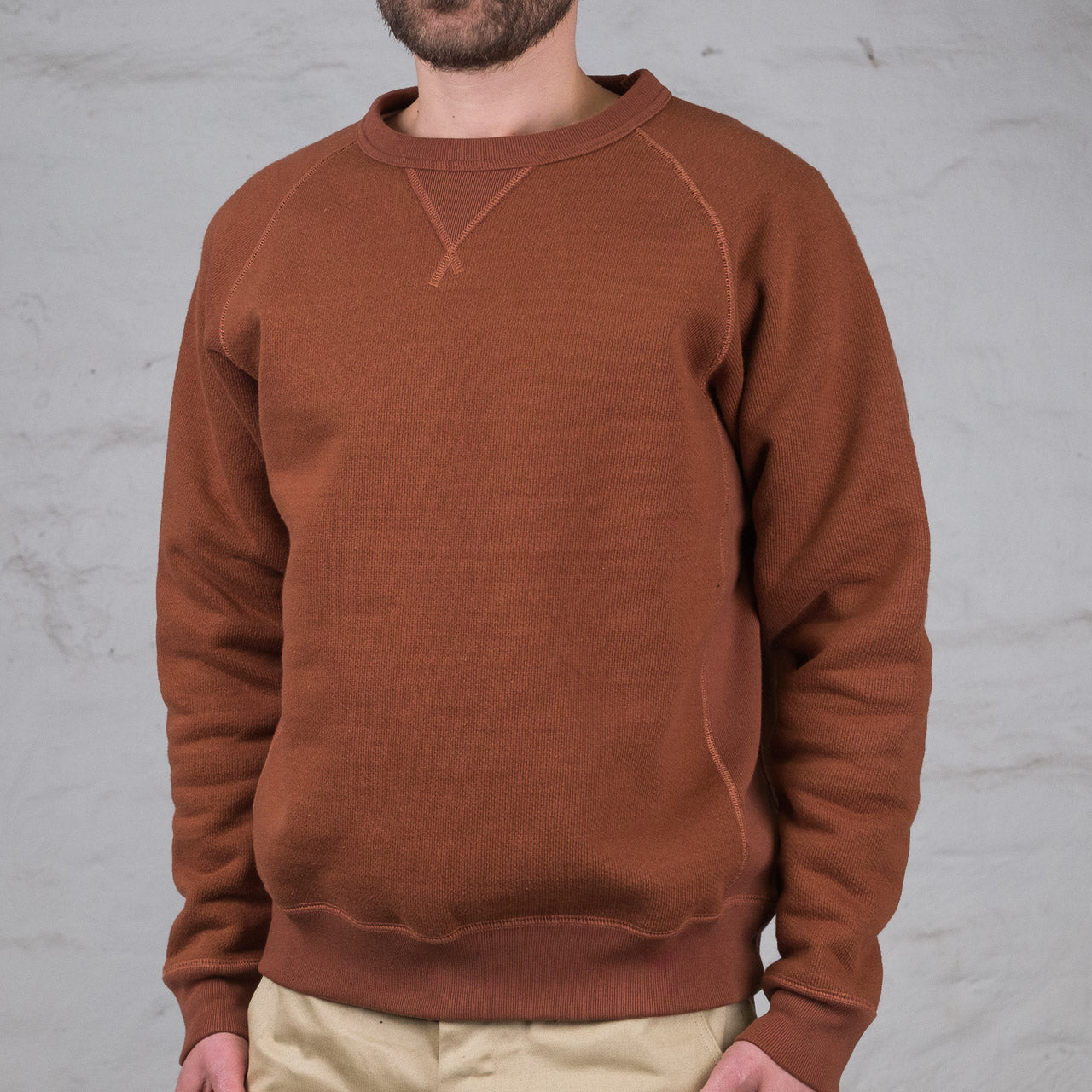 Double Heavyweight Pullover Crewneck Rust