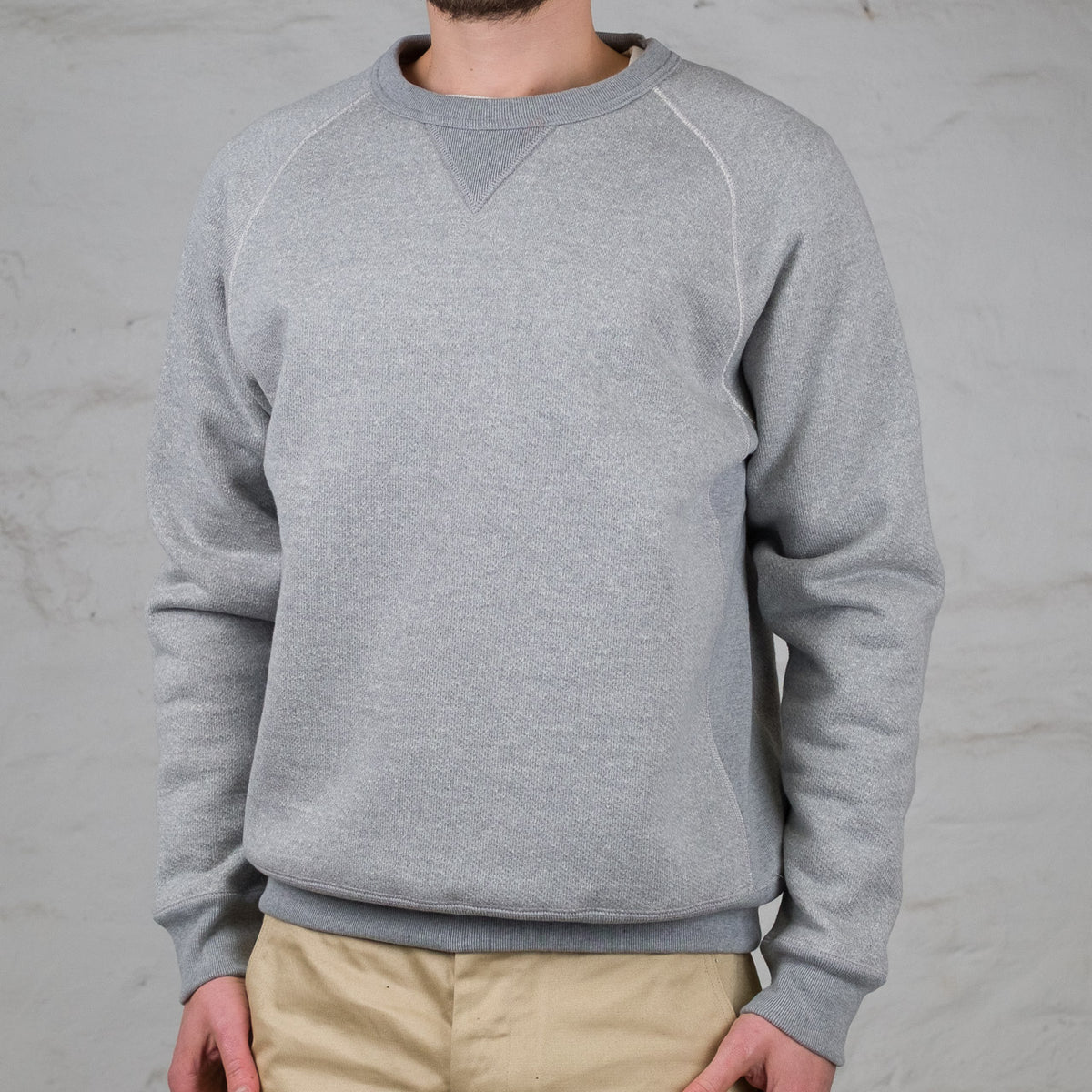 Double Heavyweight Pullover Crewneck Gray Heather