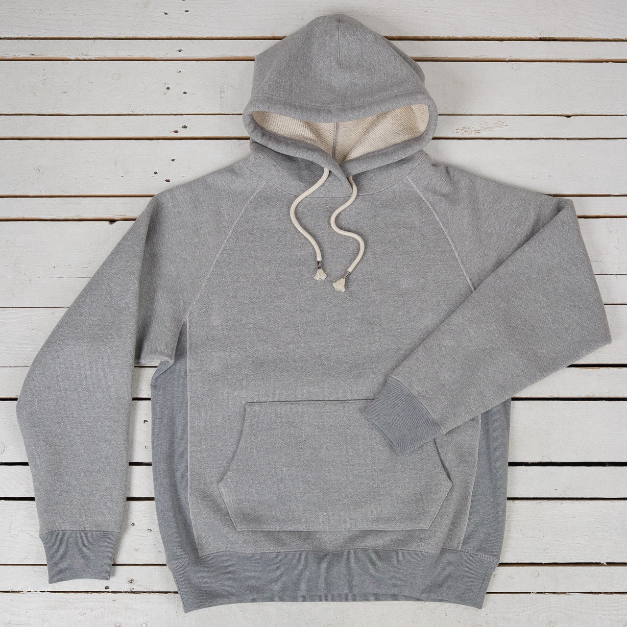 Double Heavyweight Pullover Hoodie Grau Meliert