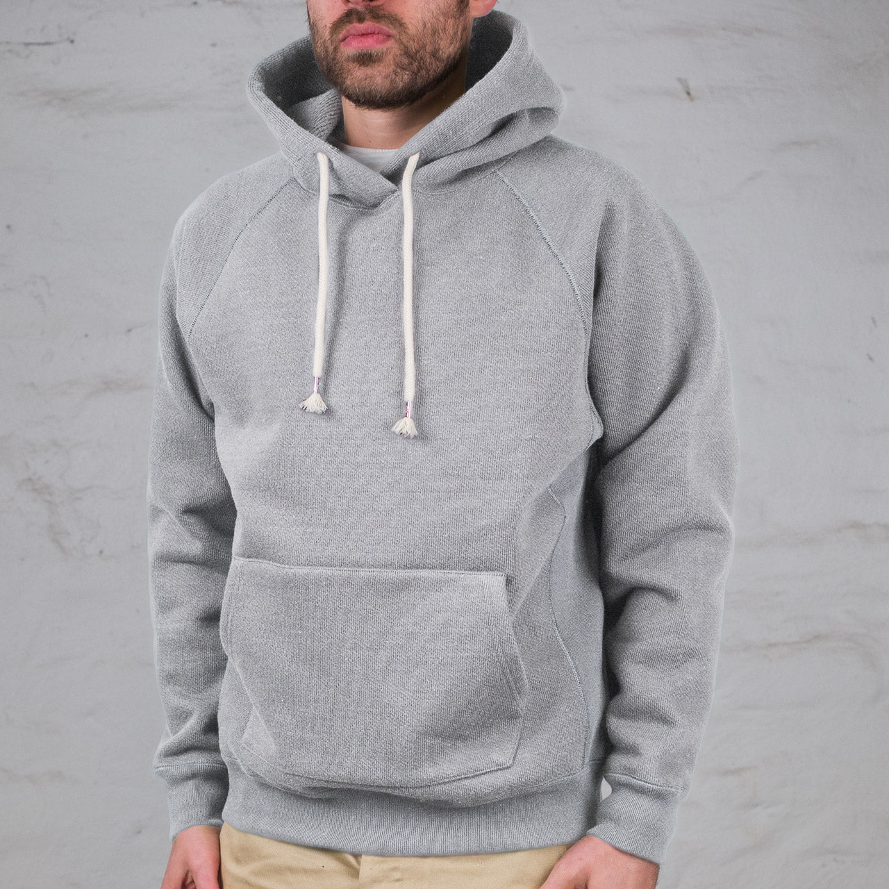 Double Heavyweight Pullover Hoodie Grau Meliert