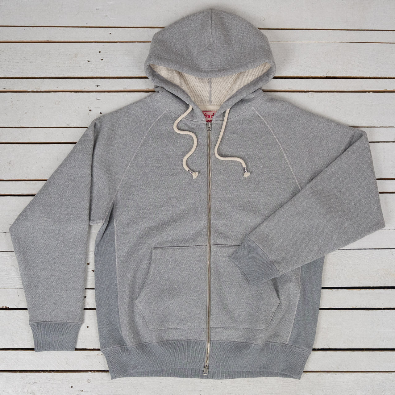 Double Heavyweight Zip Hoodie Grau Meliert