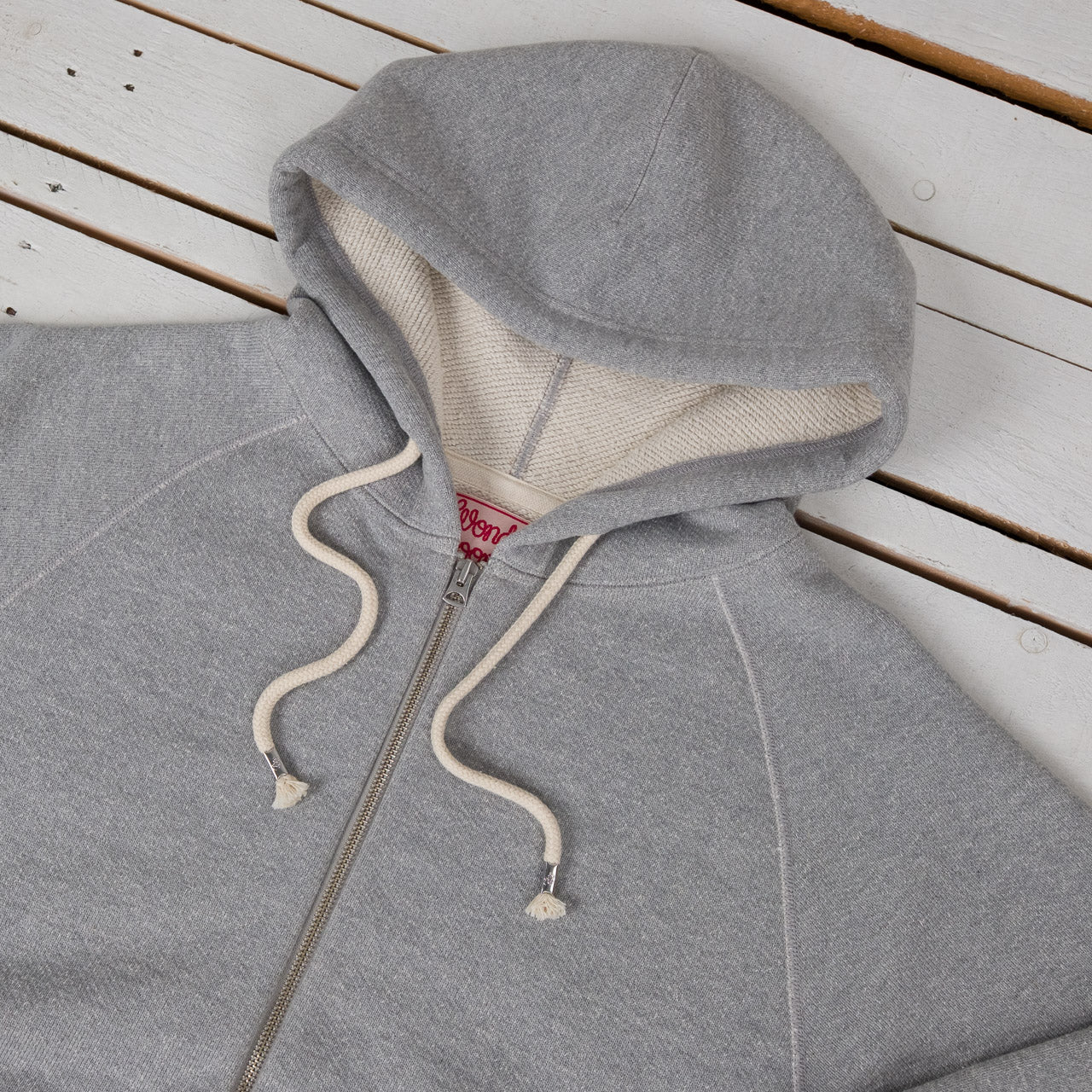 Double Heavyweight Zip Hoodie Heather Gray