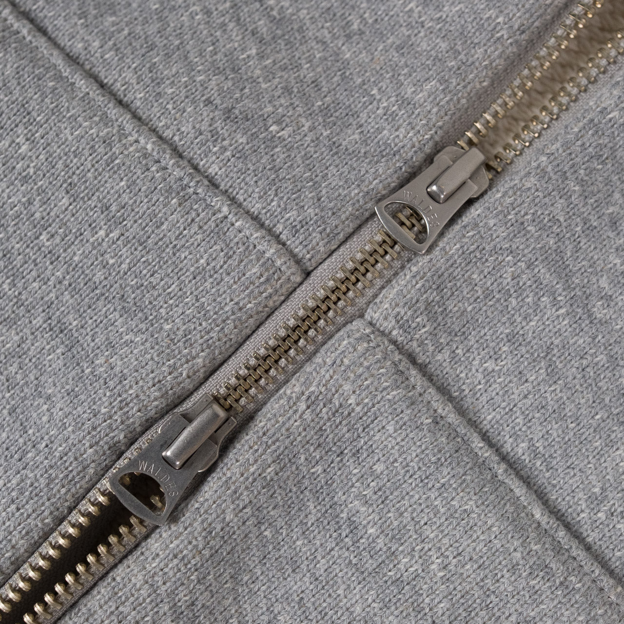 Double Heavyweight Zip Hoodie Heather Gray