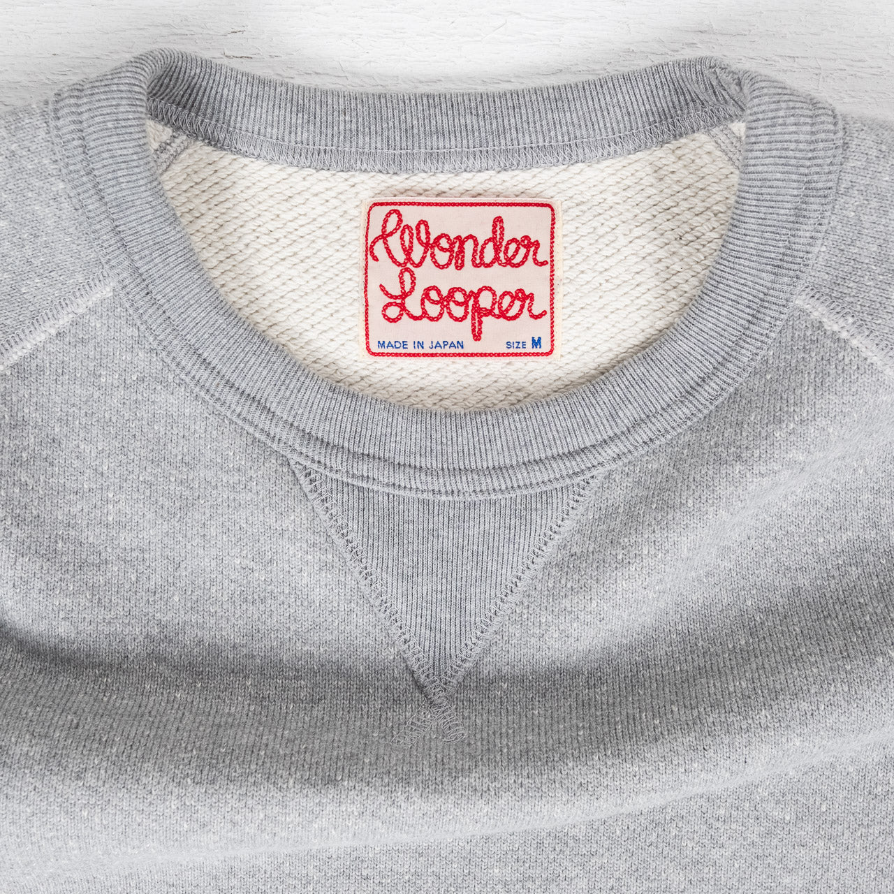 Double Heavyweight Pullover Crewneck Grau Meliert