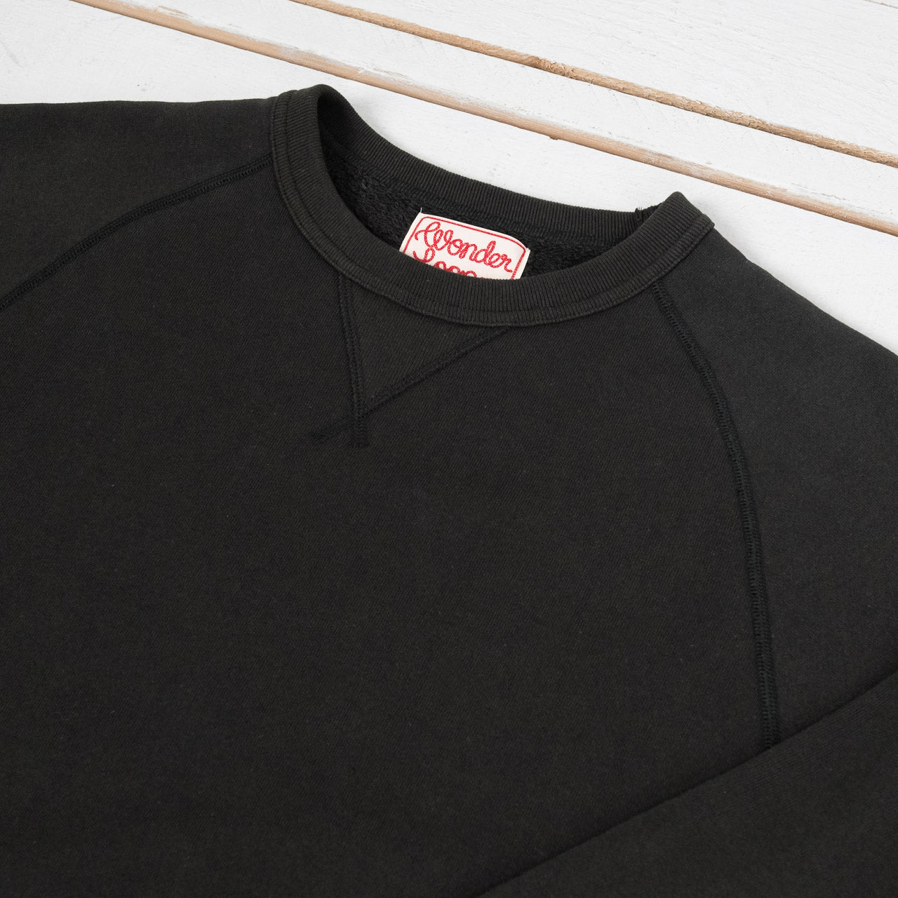 Pullover Crewneck Super Looper French Terry Schwarz