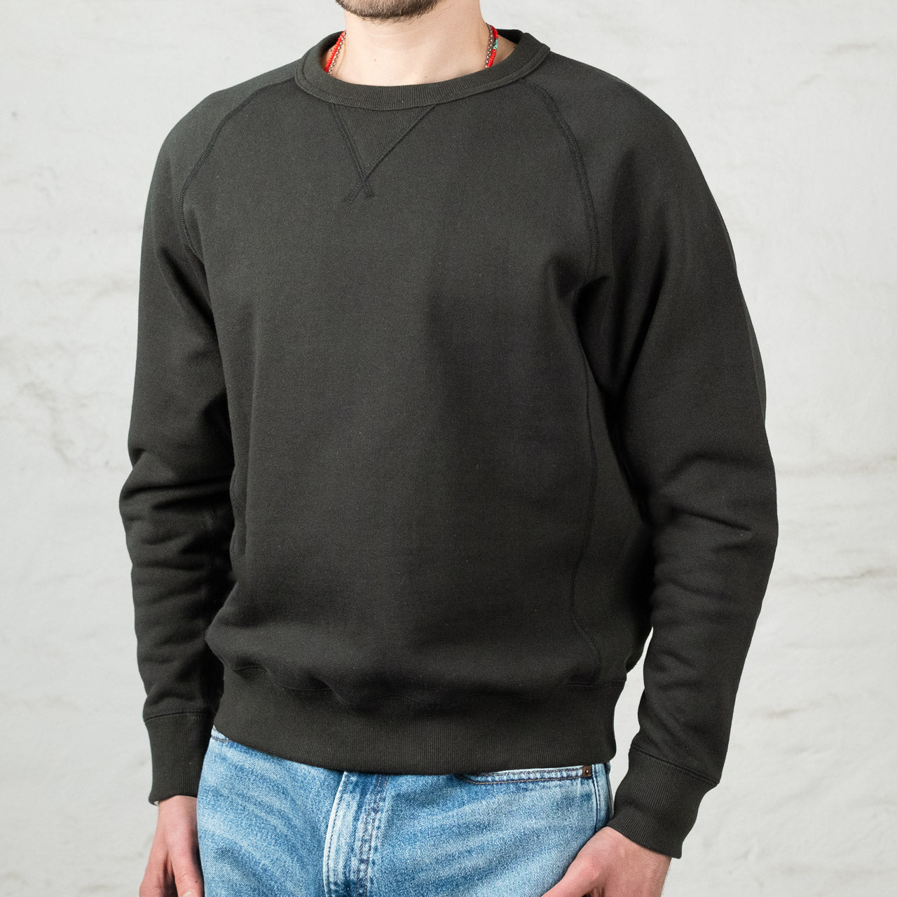 Pullover Crewneck Super Looper French Terry Schwarz