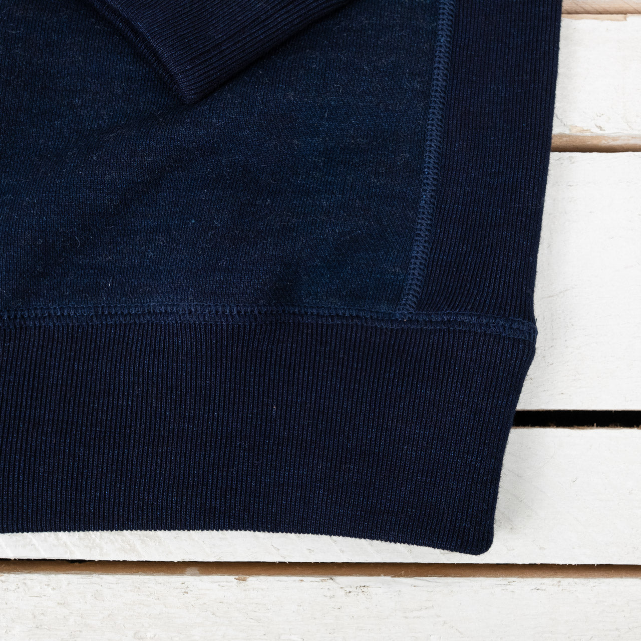 Crewneck Real Indigo Blanket Striped French Terry