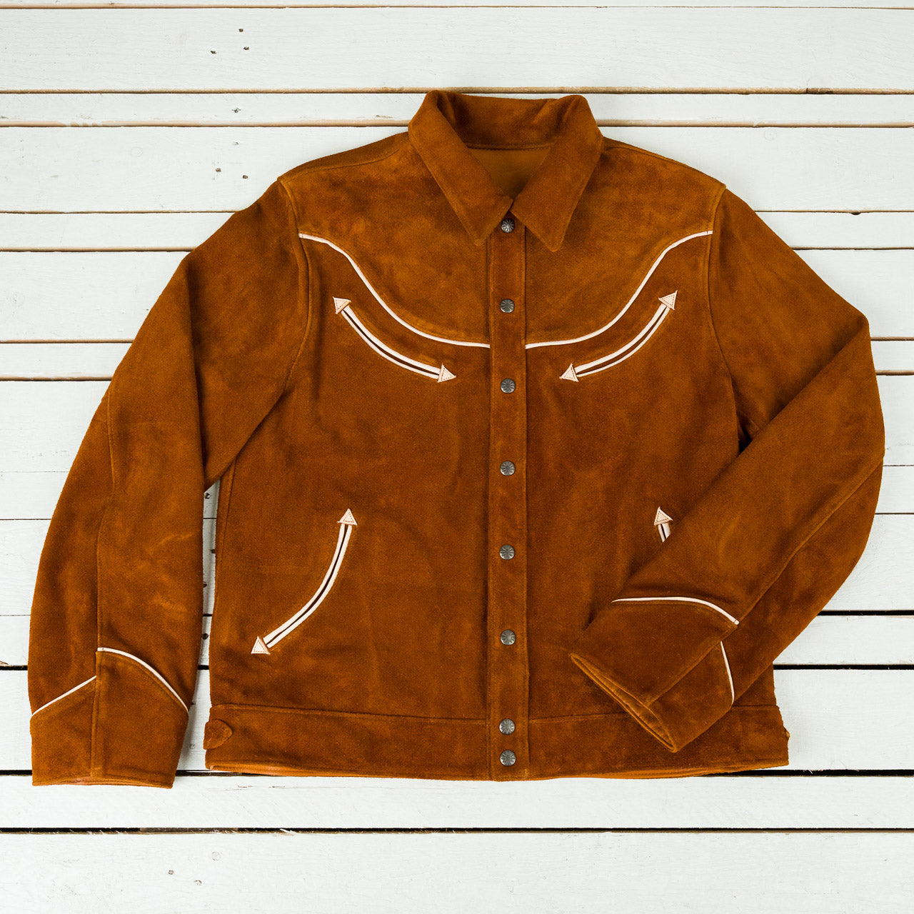 Steer Roughout Horse Western Shirt Jacket Camel
