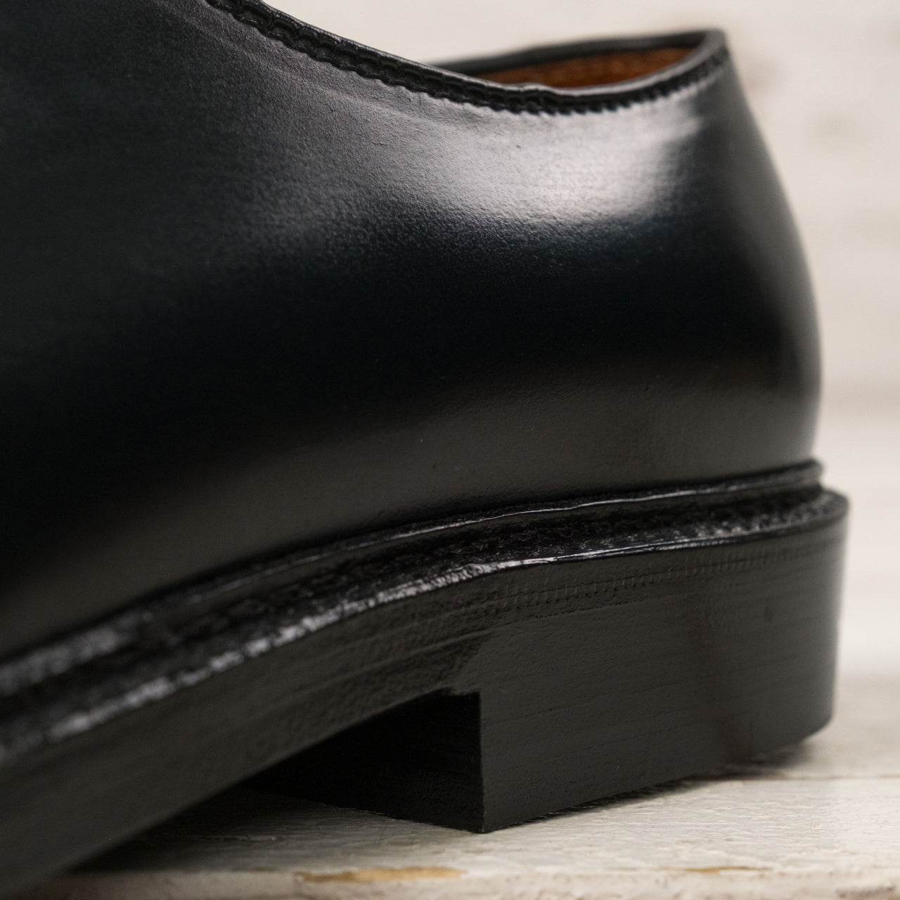 Plain Toe Blucher Cordovan Schwarz