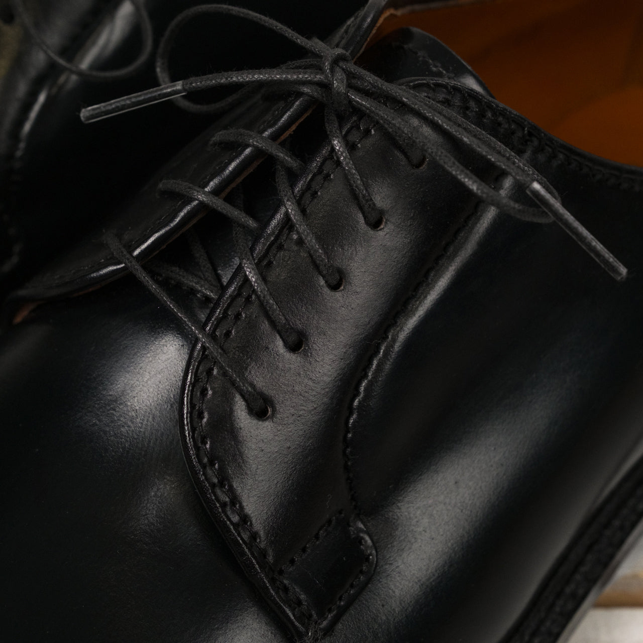 Plain Toe Blucher Cordovan Schwarz