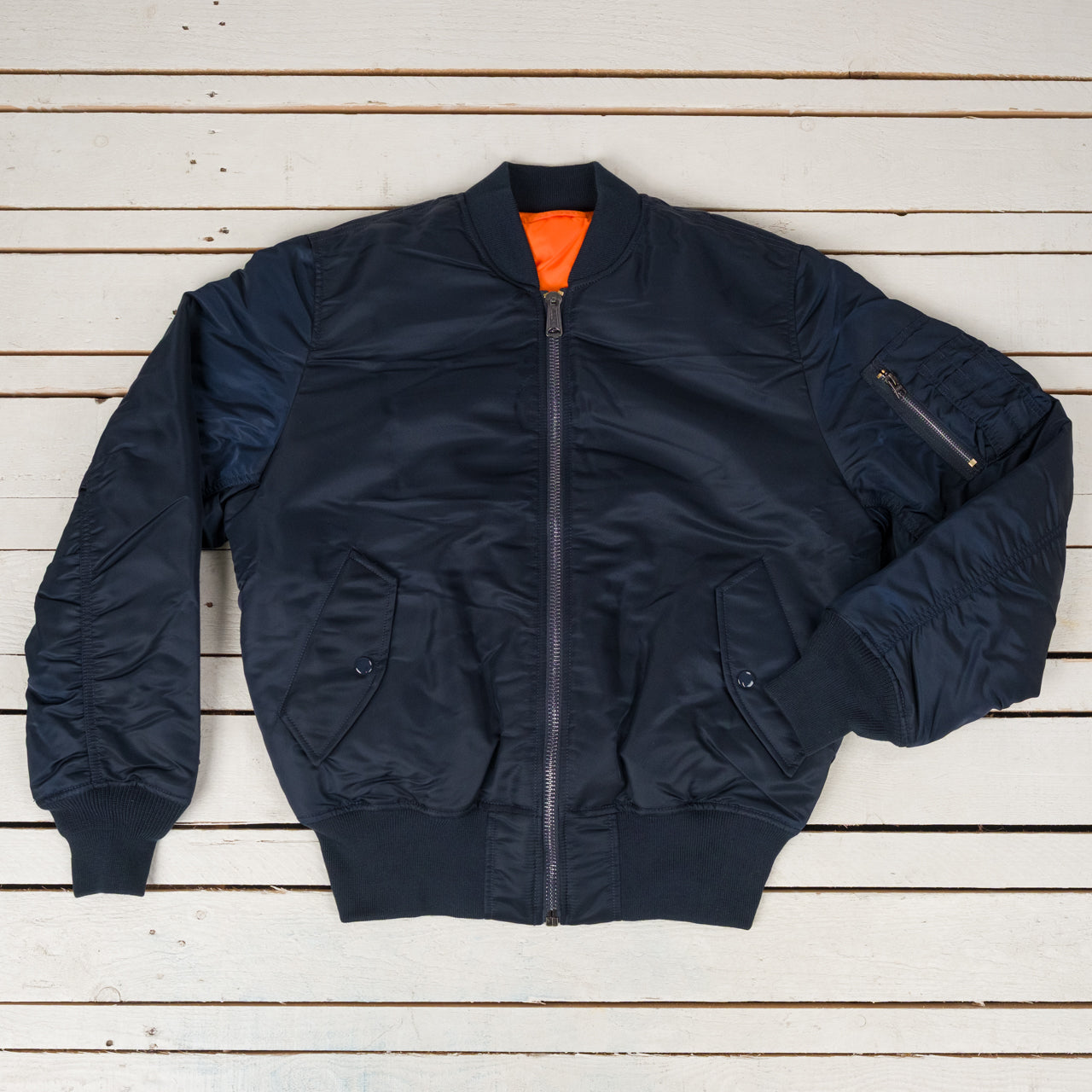 MA-1 Heritage Bomber Jacket Minimalist Edition Blau