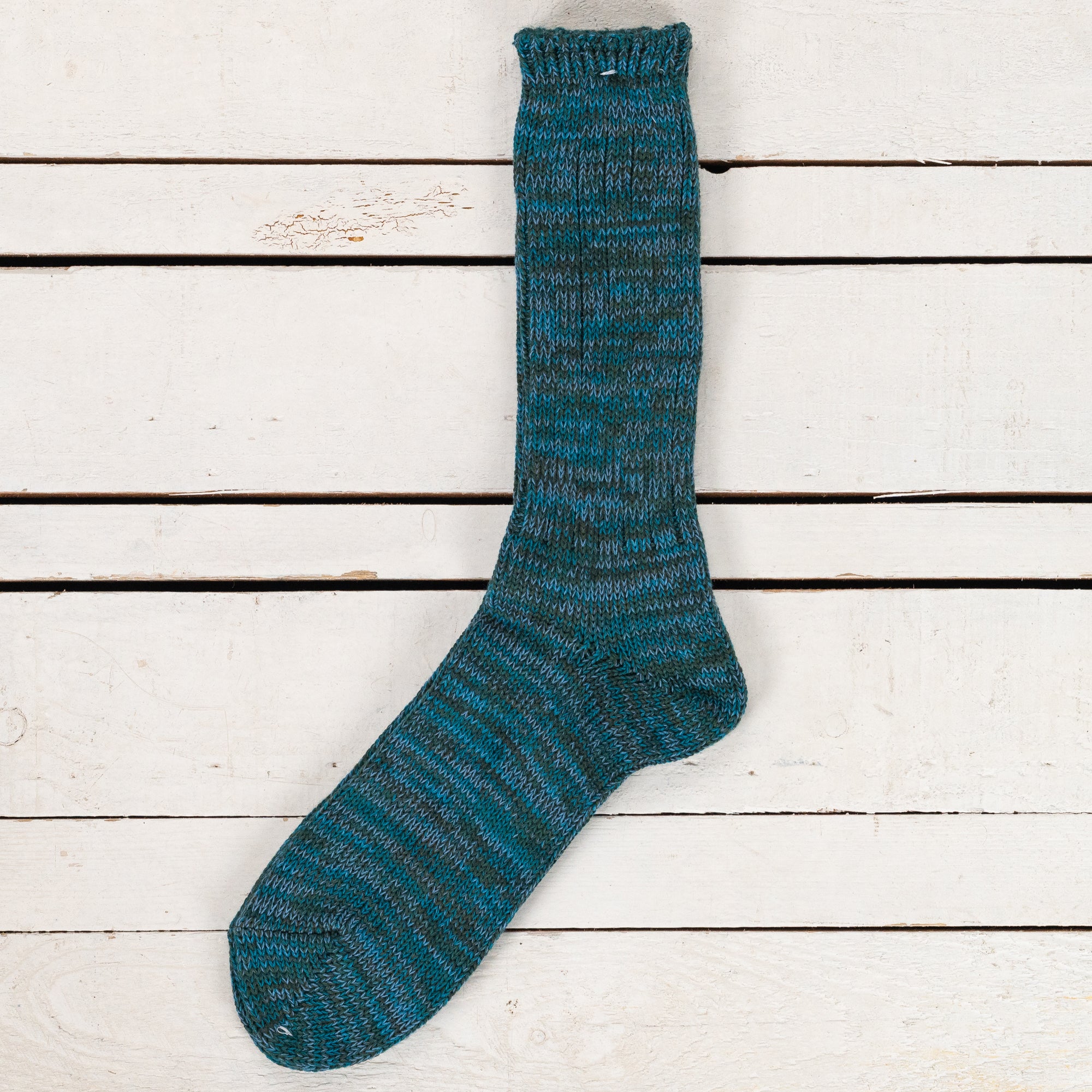 5 Color Mix Crew Socks Green