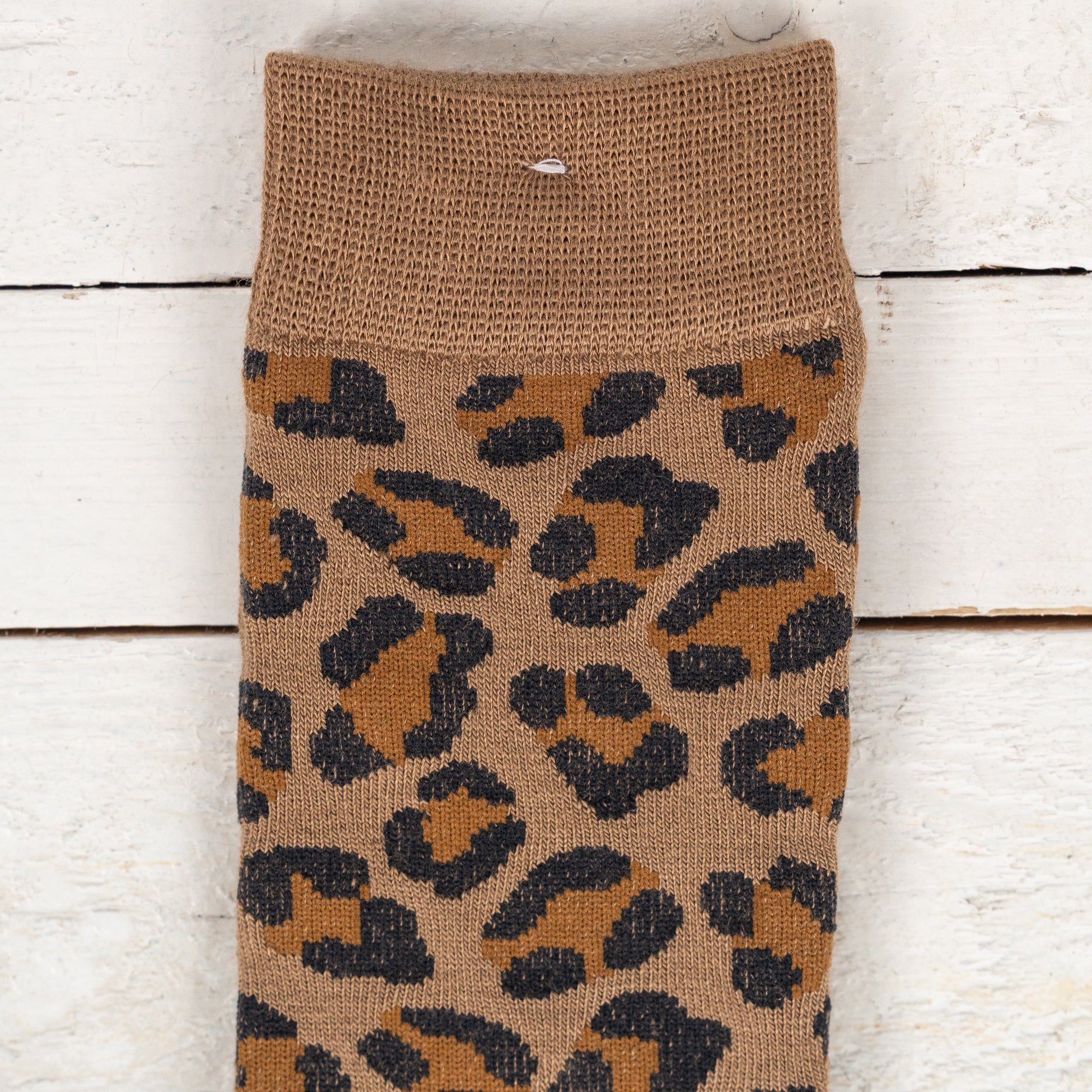Wool Animal Crew Socks S.Beige