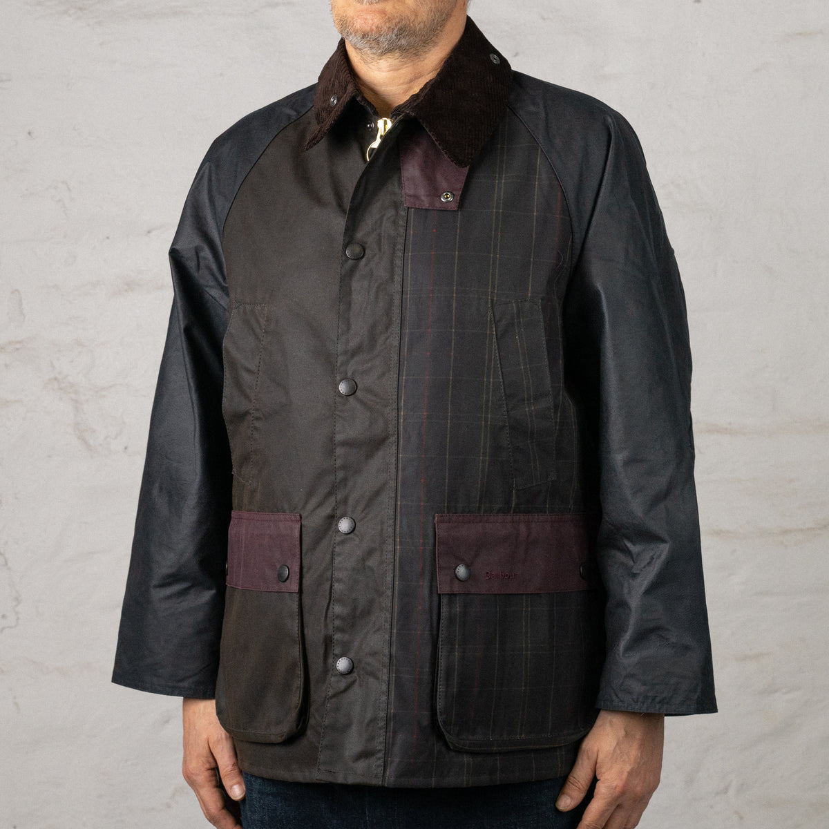 Oversized Bedale Wax Patchwork Tartan