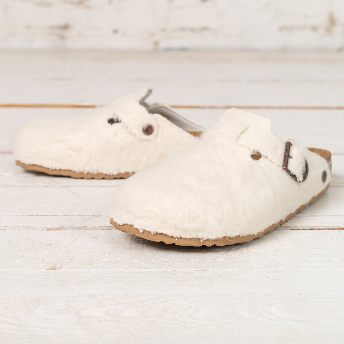 Birkenstock 1774 x Cole Bennett Boston Wool Moon Buckle Off White
