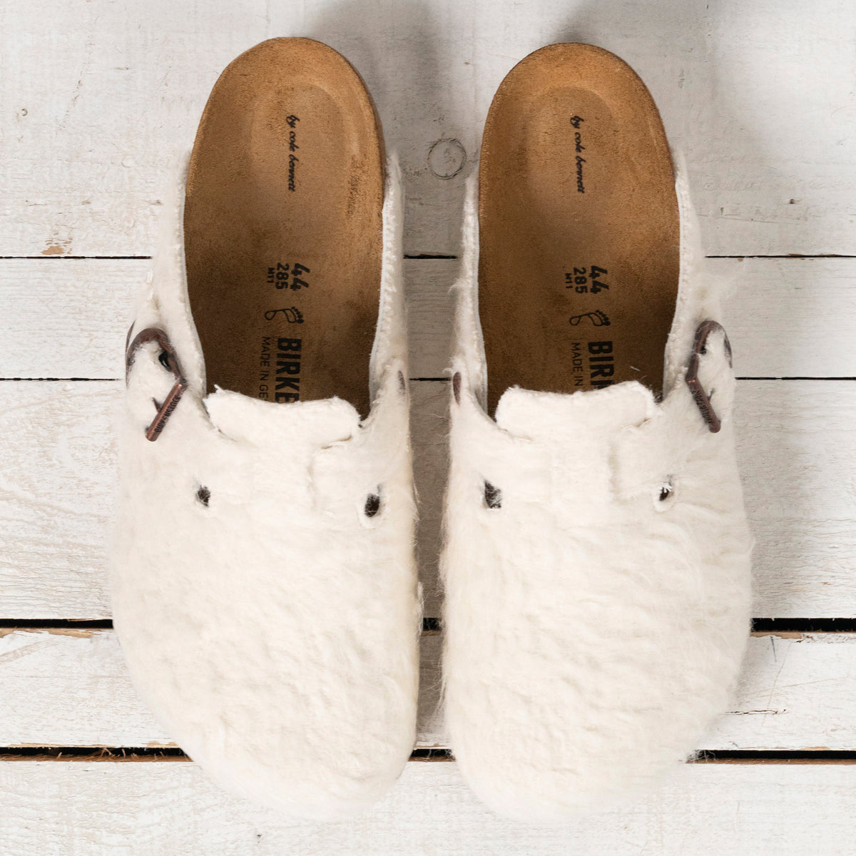 Birkenstock 1774 x Cole Bennett Boston Wool Moon Buckle Off White