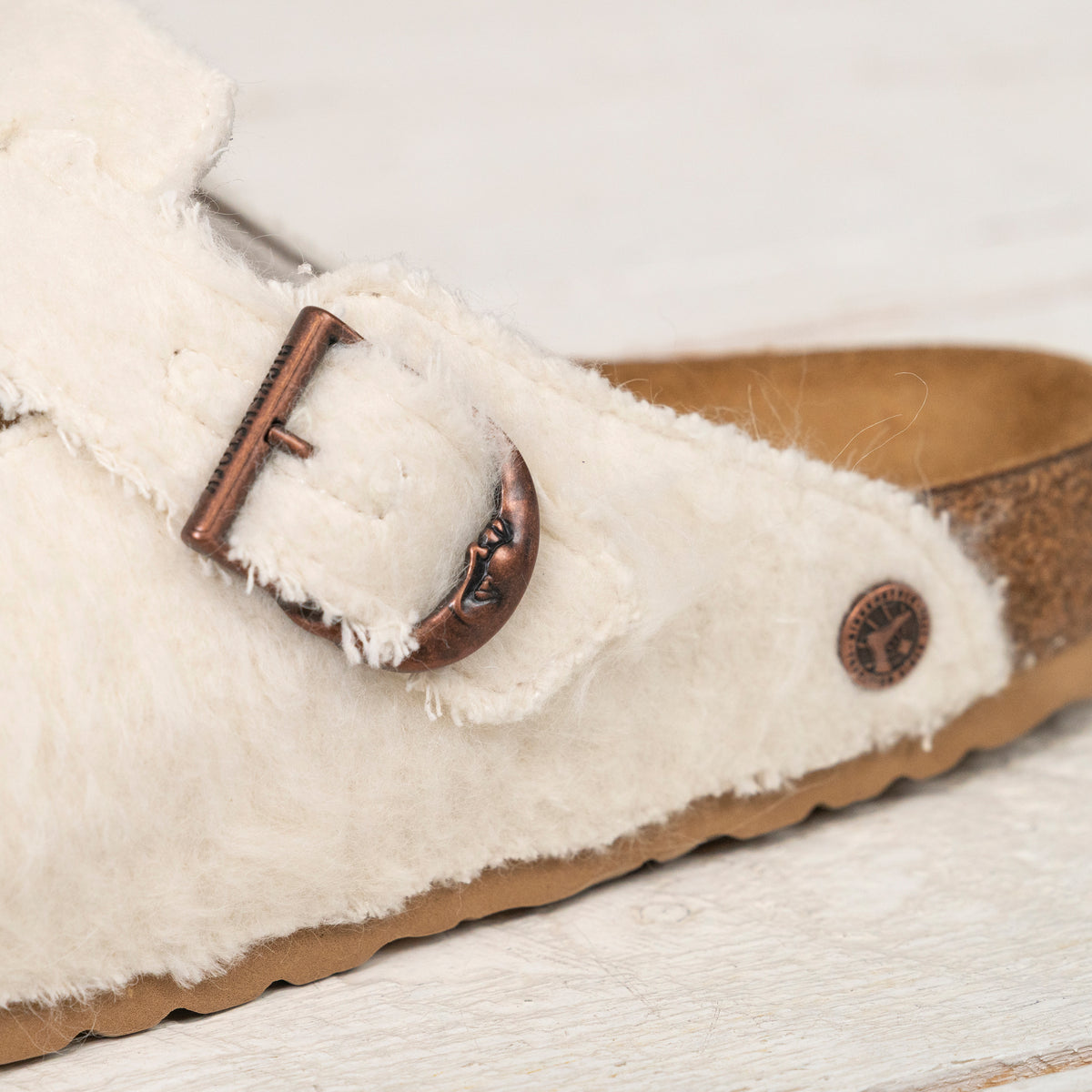 Birkenstock 1774 x Cole Bennett Boston Wool Moon Buckle Off White