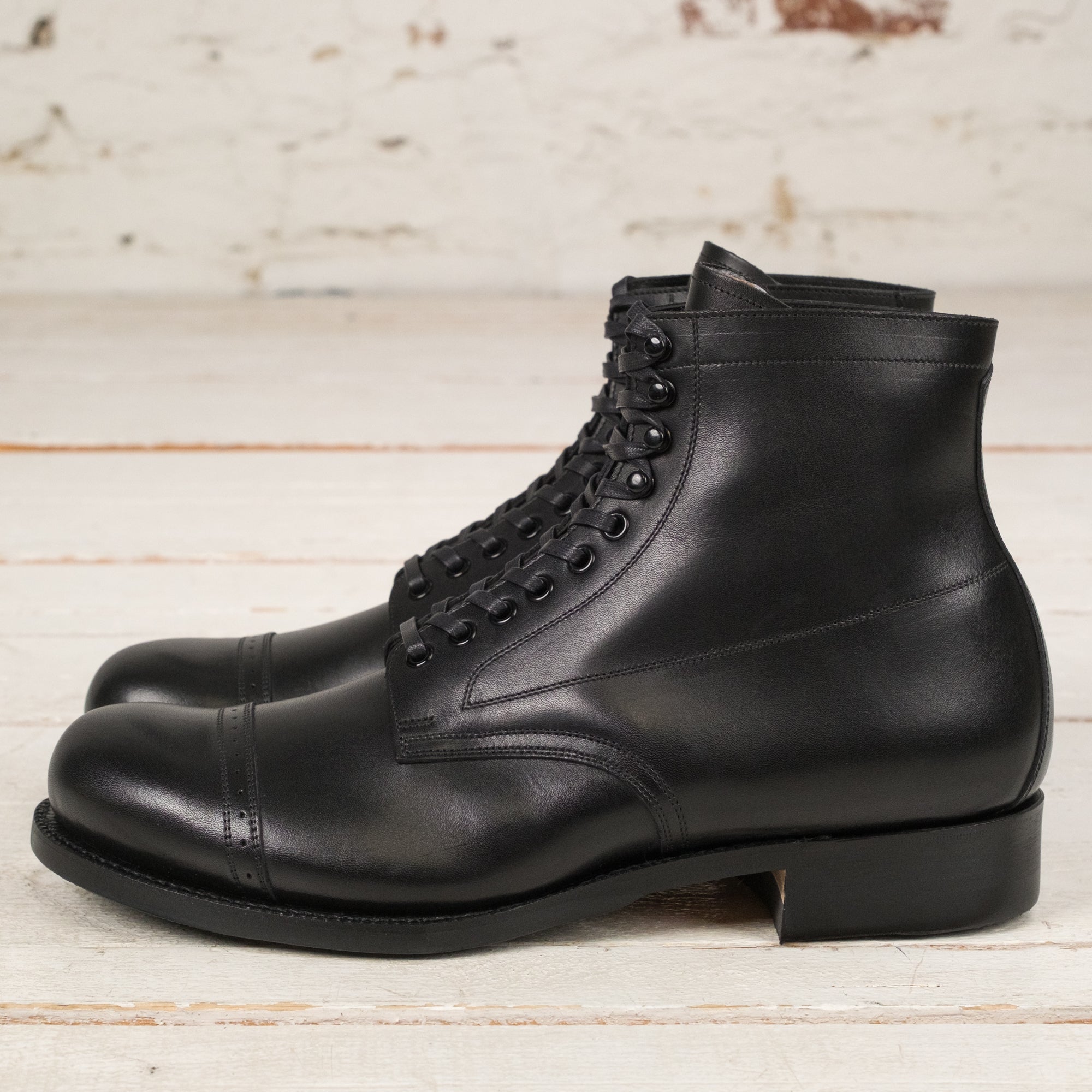 Army Last Mid-Cut Dress Boot w/ Separate Rubber Black