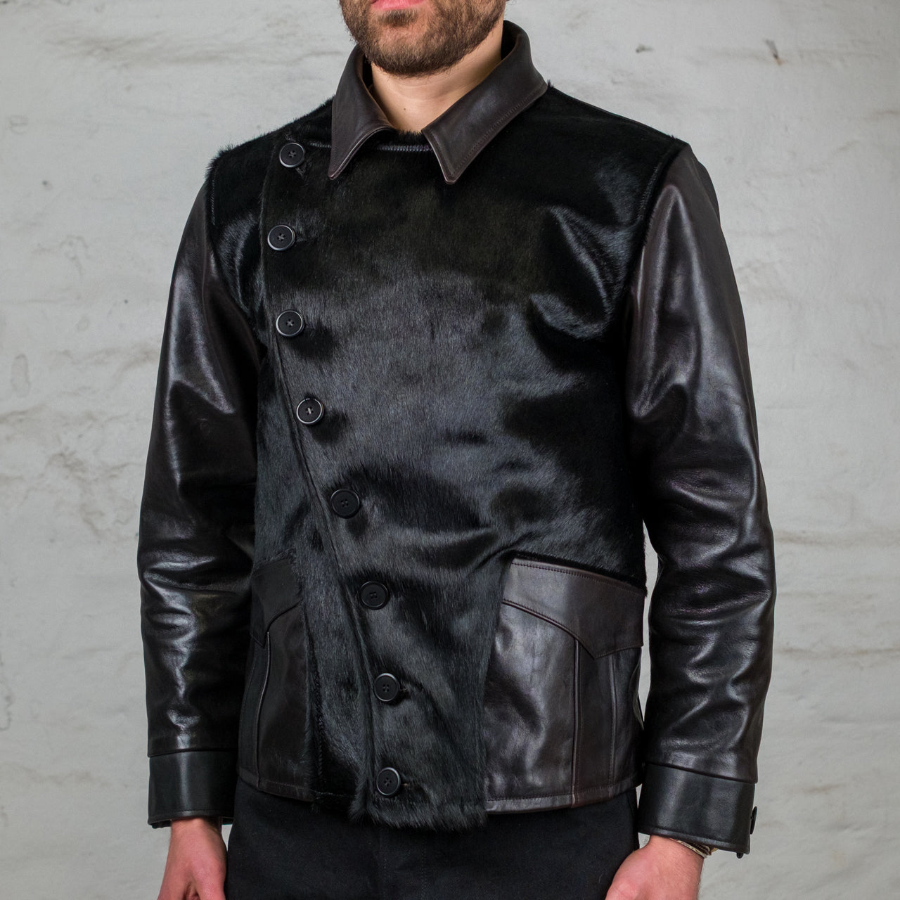 1930s Howard Jacket Horsehide Silky Black