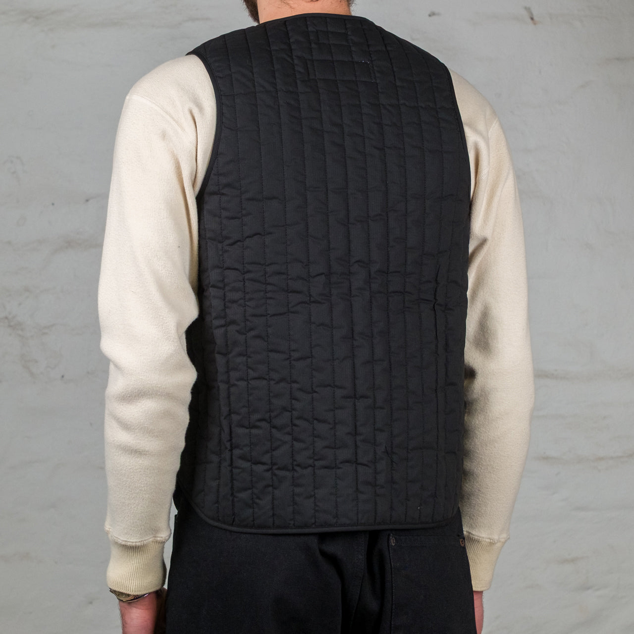 Oiled Quilting Lumberjack Vest Black