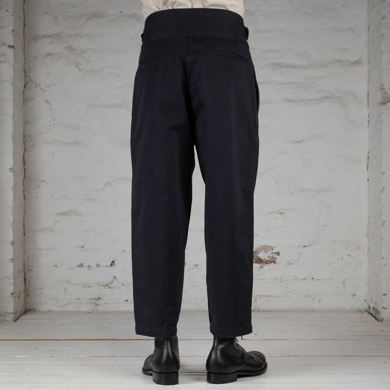 High Density Chino Old Clown Gurkha Pants Black