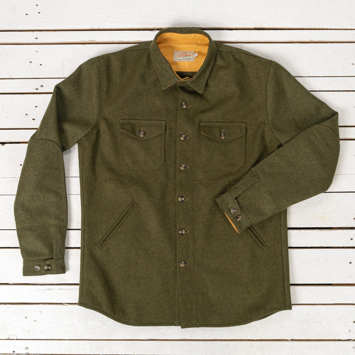 Crissman Overshirt Wool Army Green