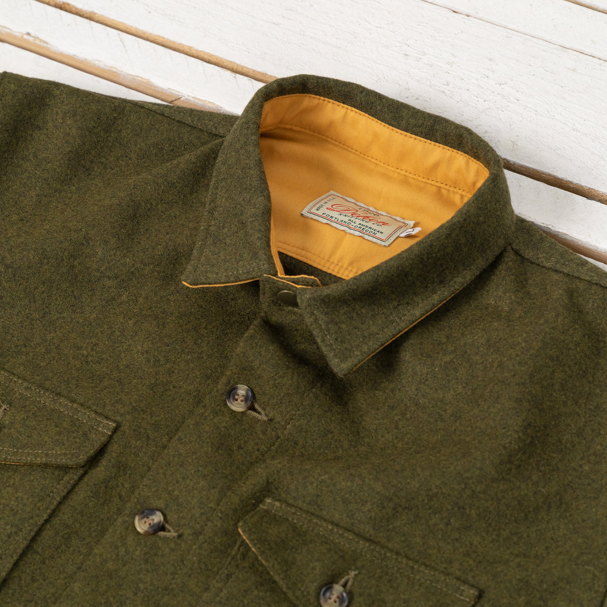 Crissman Overshirt Wool Army Green