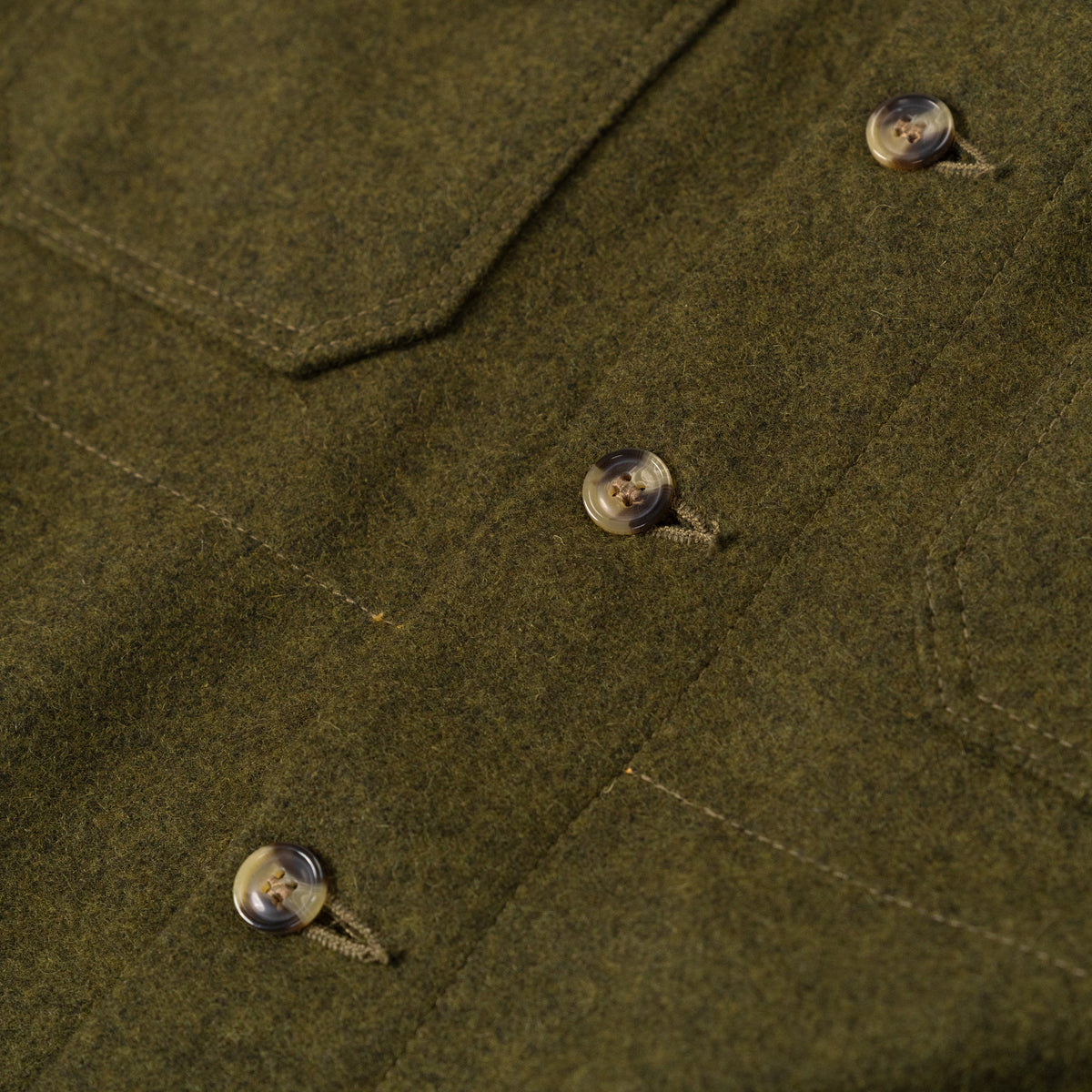 Crissman Overshirt Wool Army Green