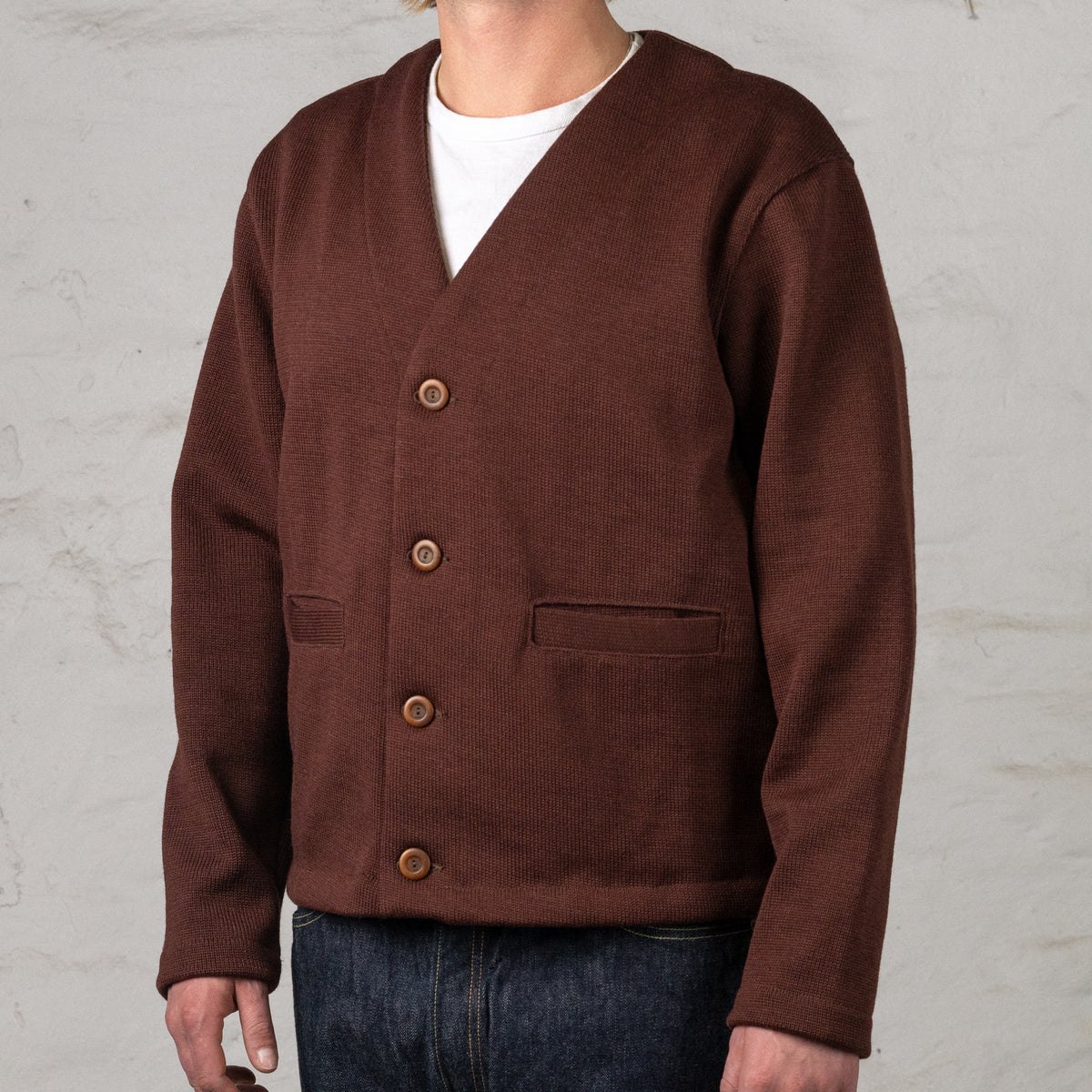 Slouchy Cardigan Wool Fig