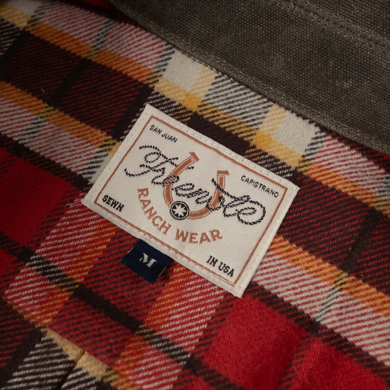 Faro Tobacco 20 oz. Heavy Waxed Canvas Red Plaid